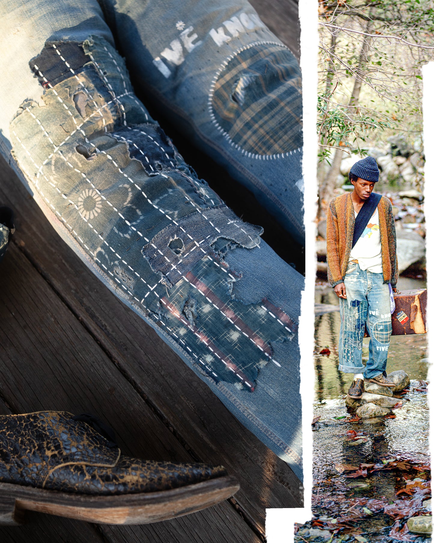 "Rivers" Composted 1950s Farm Denim