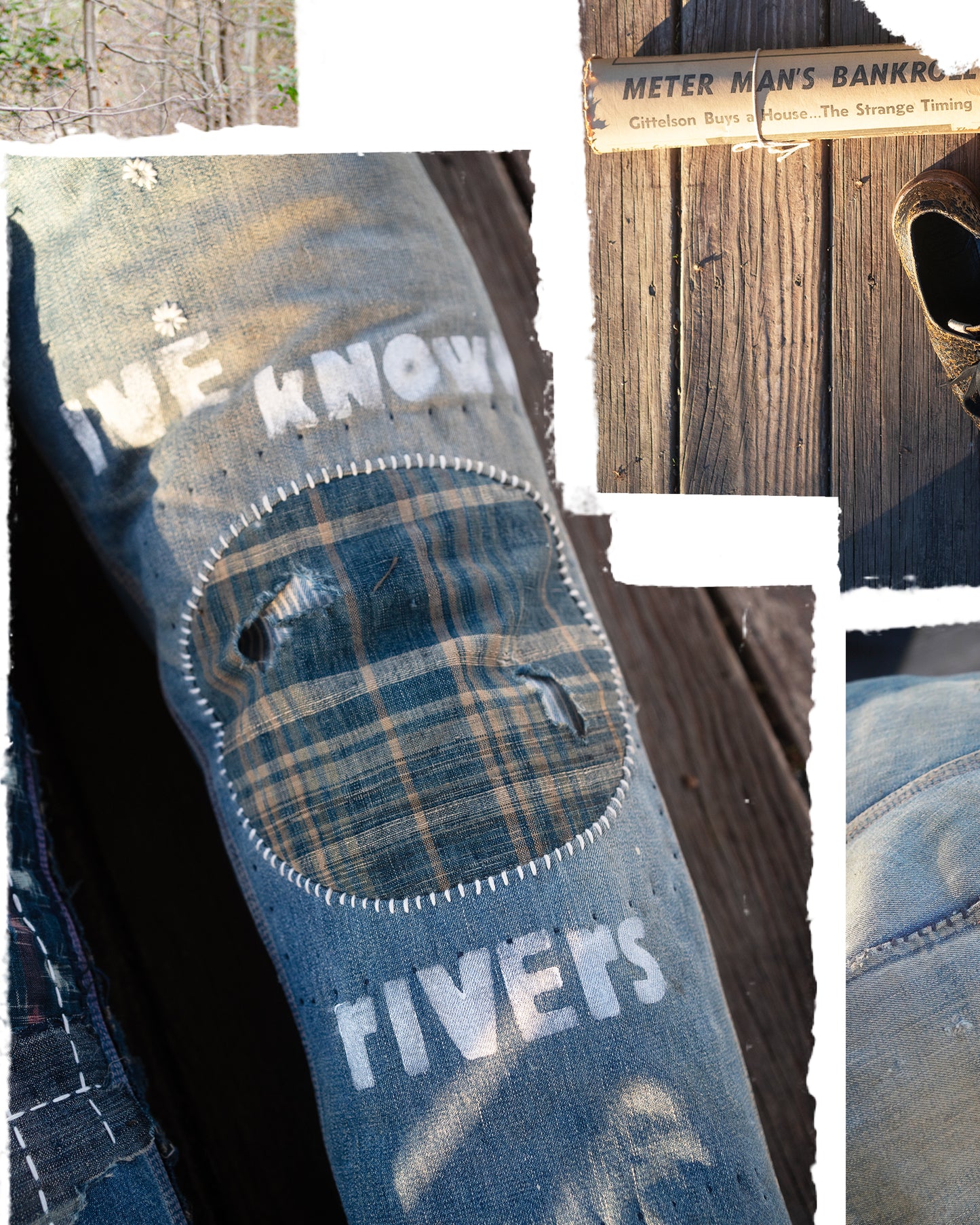 "Rivers" Composted 1950s Farm Denim