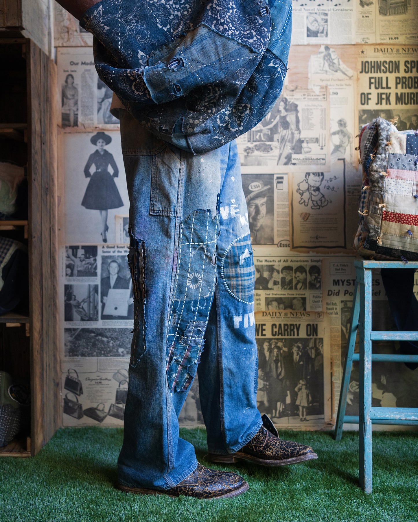 "Rivers" Composted 1950s Farm Denim