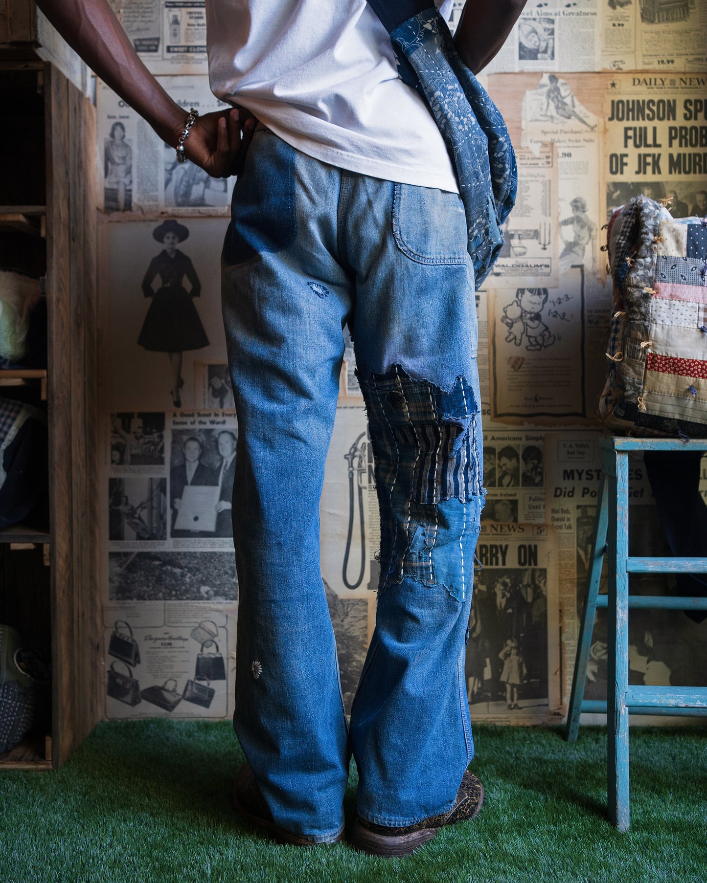 "Rivers" Composted 1950s Farm Denim