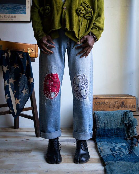 "Kneedy 1" Composted Levi's 501 Boro