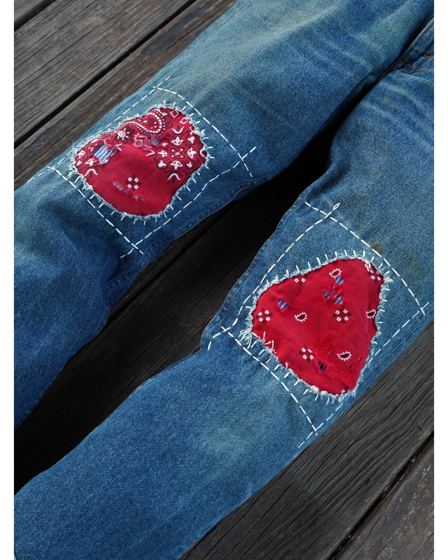 "Kneedy 3" Composted Levi's 501 Denim Boro