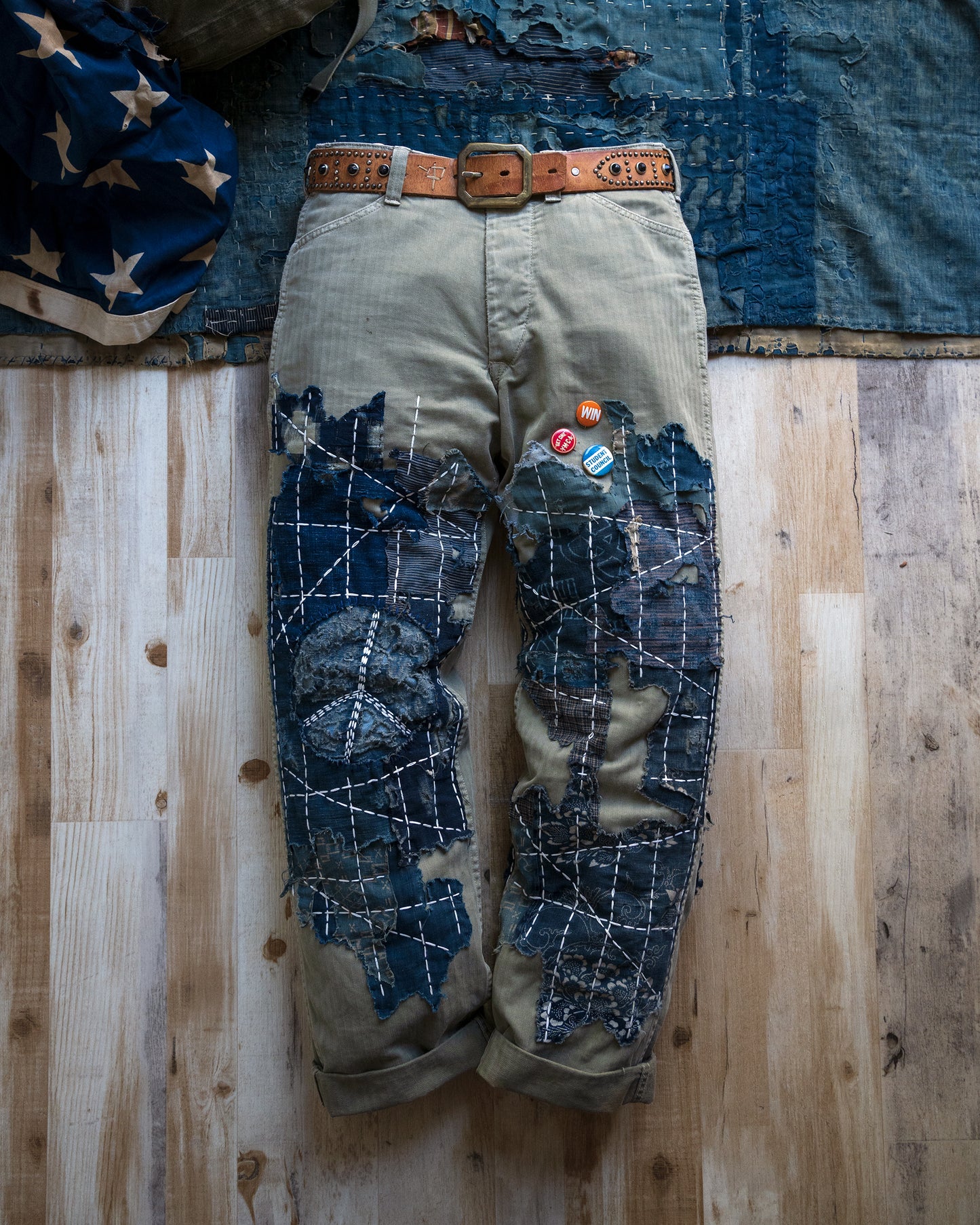 “Green Peace” Composted Orslow P-41 Boro Trouser