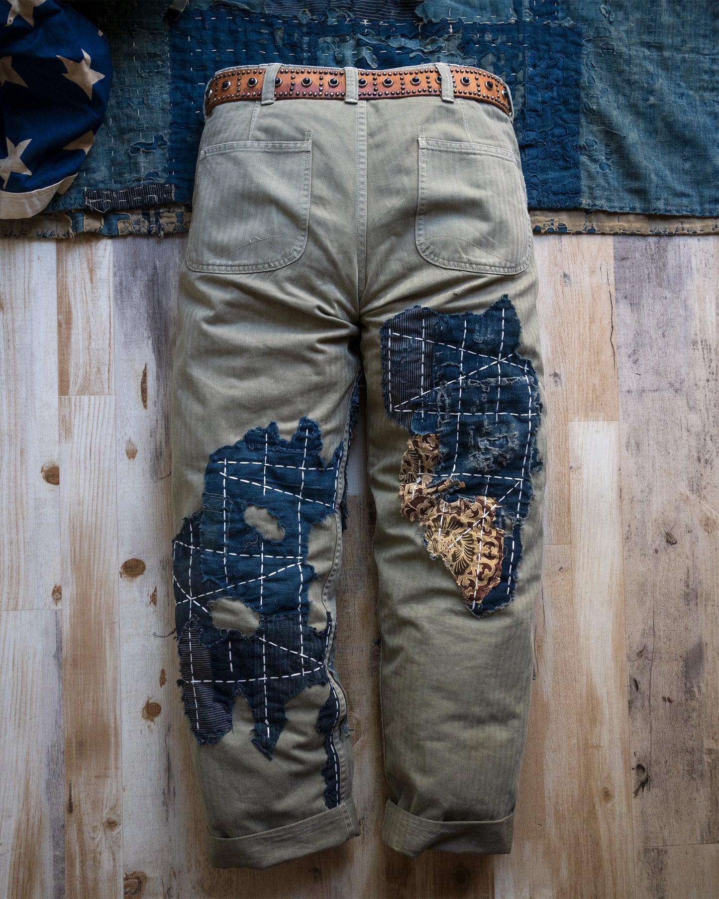 “Green Peace” Composted Orslow P-41 Boro Trouser